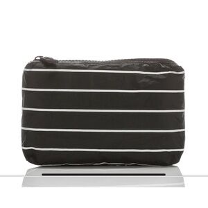 ALOHA Collection Black and White Striped Mini Pouch